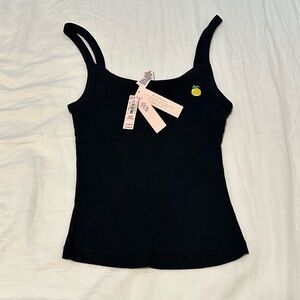 XS Victoria's Secret Black ribbed tank
